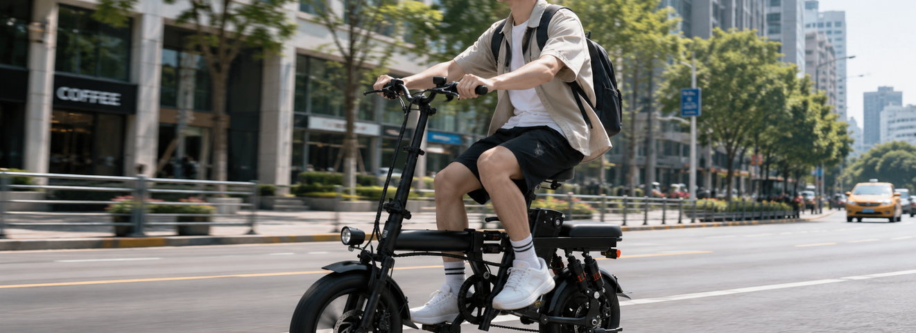 Gleeride A9 Star 14 Inch Folding E-Bike | 500W Motor & 48V 15Ah Removable Battery