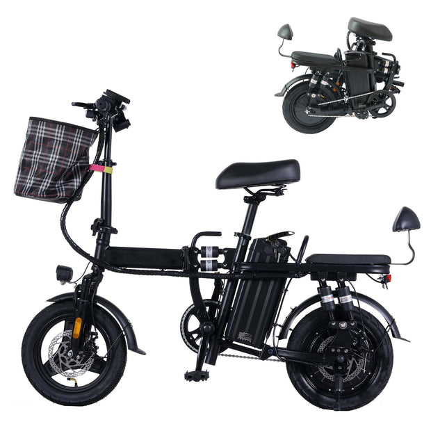 GLEERIDE A9 14" Mini Folding Electric Bike 500W Motor 48V 15Ah Battery