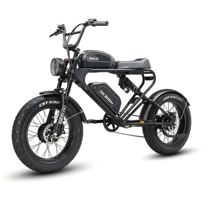 MEELOD DK300 MAX 20" Retro Moped Style Electric Bike 750W(1200W Peak) Dual Motors 48V 20Ah Dual Batteries