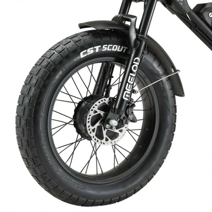 MEELOD DK300 MAX 20" Retro Moped Style Electric Bike 750W(1200W Peak) Dual Motors 48V 20Ah Dual Batteries