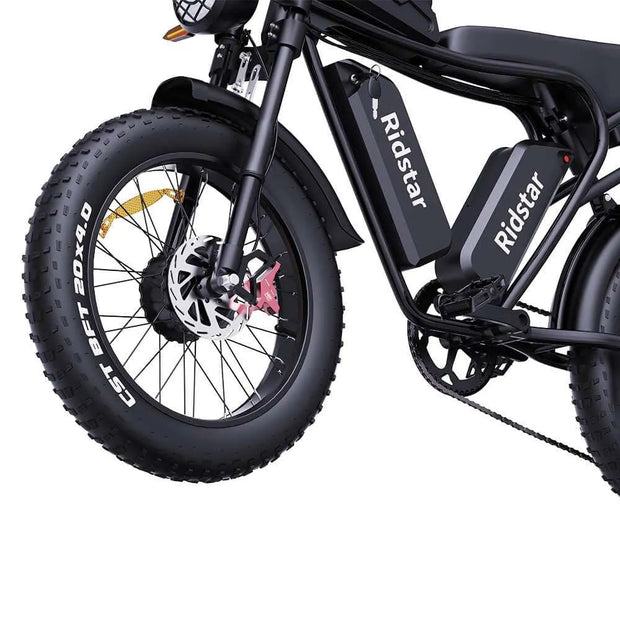 RIDSTAR Q20 Pro 20" Fat Tires Electric Bikes 2*1000W Motor 52V 20Ah Dual Battery