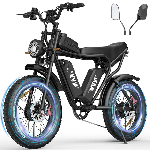 YVY C20Max 20" Fat Tires Electric Bikes 2*1000W Motor 52V 20Ah Dual Battery